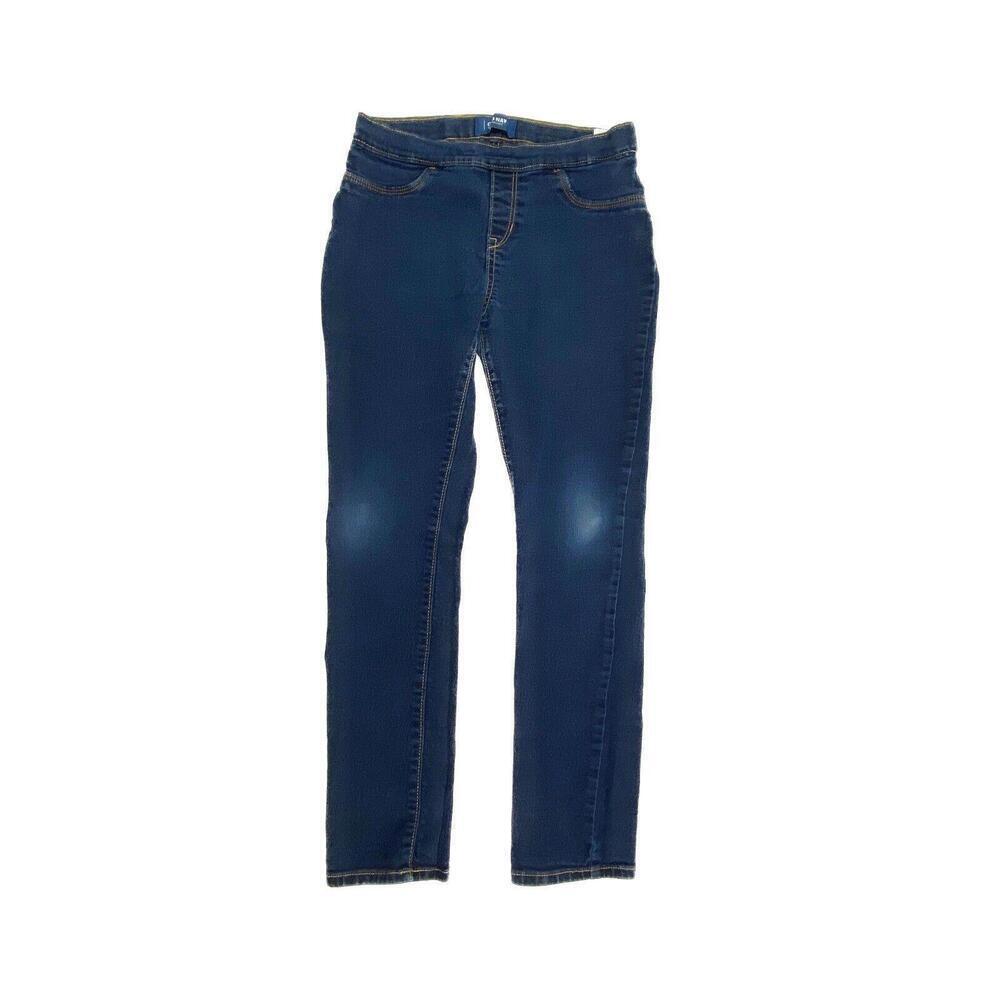 Old Navy Pull On Skinny Girls size XL 14 Dark Wash Blue Denim jeans